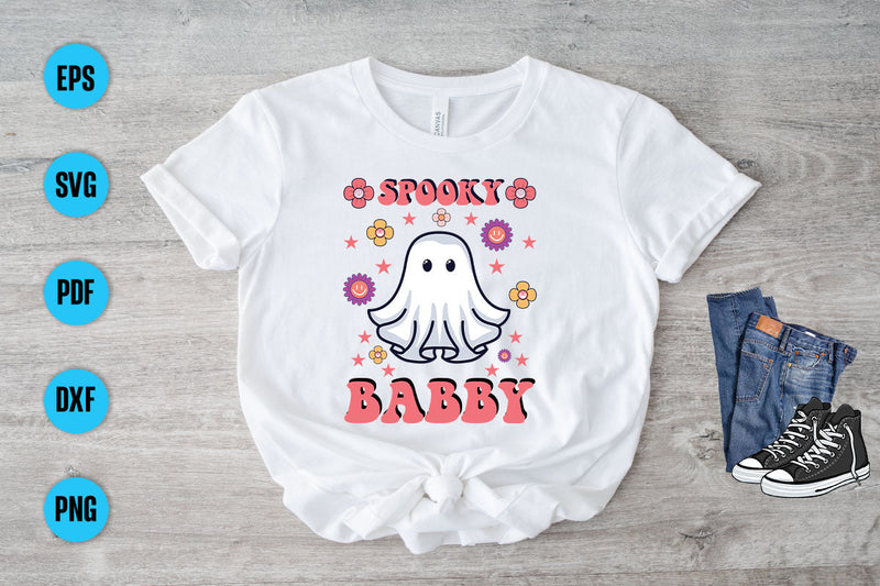 Happy Halloween Svg Design, Spooky Babby Svg Cut File, Halloween Svg, Halloween Svg File, Halloween Svg Designs SVG Debashish Barman 