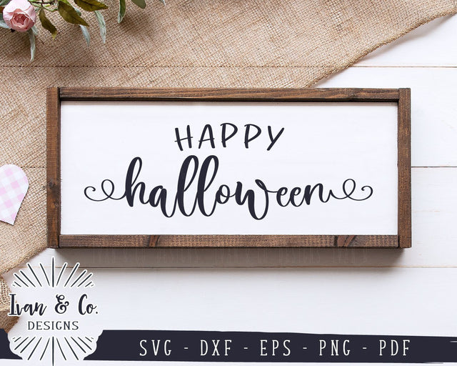 Happy Halloween SVG Files | Autumn SVG | Fall SVG | Halloween SVG | Commercial Use | Cut Files (1012335364) SVG Ivan & Co. Designs 