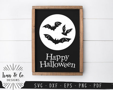 Happy Halloween SVG Files | Bats SVG | Halloween SVG | Fall SVG | Commercial Use | Cricut | Silhouette | Cut Files (1041377131) SVG Ivan & Co. Designs 
