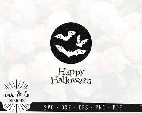 Happy Halloween SVG Files | Bats SVG | Halloween SVG | Fall SVG | Commercial Use | Cricut | Silhouette | Cut Files (1041377131) SVG Ivan & Co. Designs 