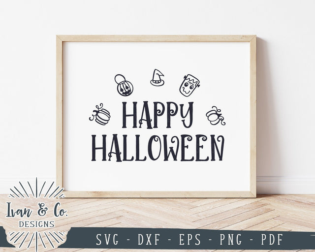 Happy Halloween SVG Files | Cute Halloween SVG | Fall SVG | Farmhouse SVG | Commercial Use | Cricut | Silhouette | Cut Files (1043587627) SVG Ivan & Co. Designs 