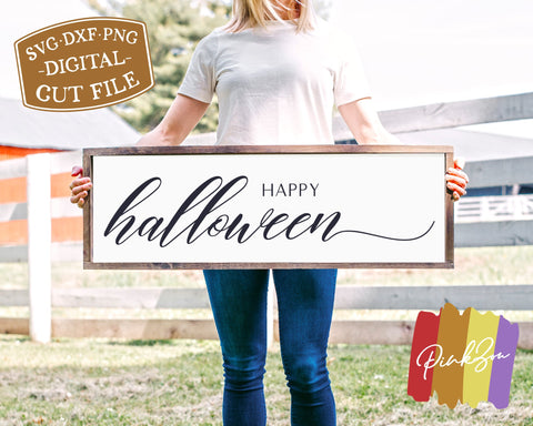 Happy Halloween SVG Files | Fall Svg | Autumn Svg | Farmhouse Sign Svg | Commercial Use | Cricut | Silhouette | Digital Cut Files (1057197964) SVG PinkZou 