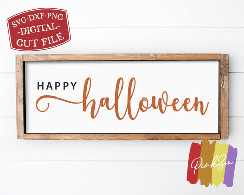 Happy Halloween SVG Files, Halloween Svg, Fall Svg, Farmhouse Svg, Autumn, Commercial Use, Cricut, Silhouette, Digital Cut Files, DXF PNG (1317547279) SVG PinkZou 