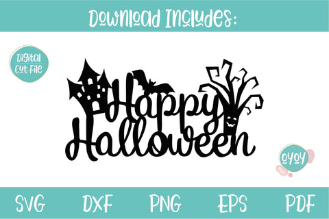 Happy Halloween SVG | Halloween Cake Topper SVG SVG OyoyStudioDigitals 