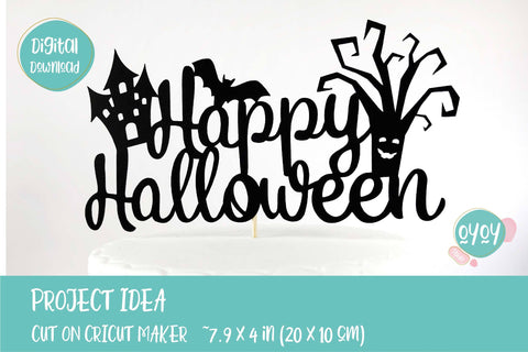 Happy Halloween SVG | Halloween Cake Topper SVG SVG OyoyStudioDigitals 