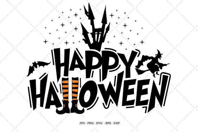 Happy Halloween Svg, Halloween Png, Iron on Transfers, Halloween Svg Files, Halloween Silhouette SVG SVG Digital Designer 