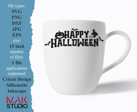 Happy halloween svg, Happy halloween png, Halloween sign svg, Halloween svg SVG MAKStudion 