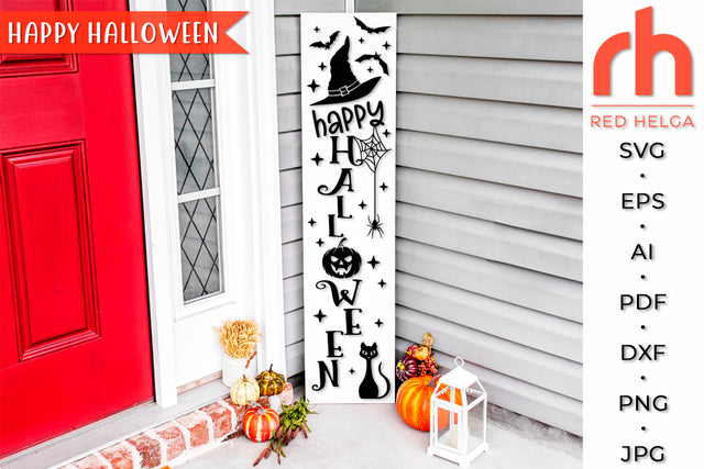 Happy Halloween SVG - Porch Sign Cut File SVG RedHelgaArt 