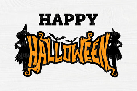 Happy Halloween SVG - Witch Svg - Halloween Shirt Svg - Bat Cut File - Halloween Sign SVG TonisArtStudio 