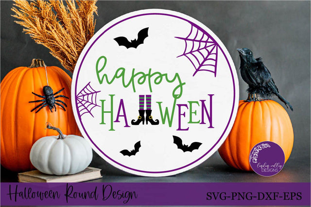 Happy Halloween SVG|Round Witch SVG SVG Linden Valley Designs 