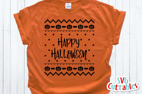 Happy Halloween Sweater SVG Svg Cuttables 