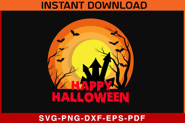 Happy Halloween t-shirt design for Halloween SVG PNG PDF Cut File SVG SVG Print File 