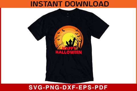 Happy Halloween t-shirt design for Halloween SVG PNG PDF Cut File SVG SVG Print File 