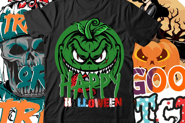 Happy Halloween T-Shirt Design SVG BlackCatsMedia 