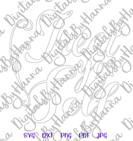 Happy Halloween Treat Yo Self Print & Cut SVG Digitals by Hanna 