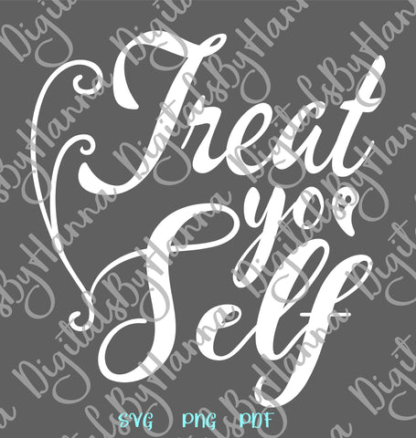 Happy Halloween Treat Yo Self Print & Cut SVG Digitals by Hanna 