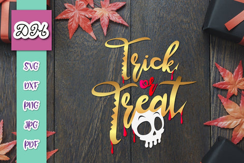 Happy Halloween Trick or Treat Print & Cut SVG Digitals by Hanna 
