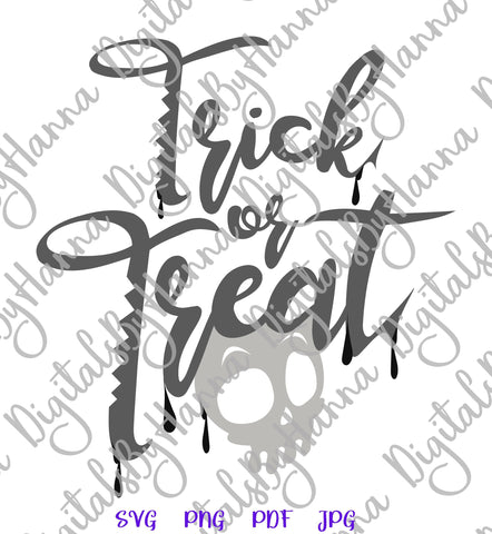 Happy Halloween Trick or Treat Print & Cut SVG Digitals by Hanna 