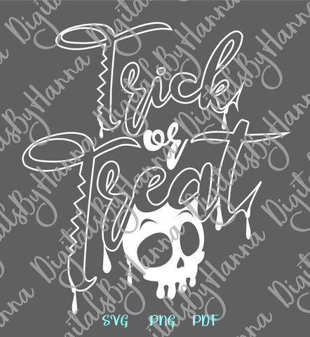 Happy Halloween Trick or Treat Print & Cut SVG Digitals by Hanna 