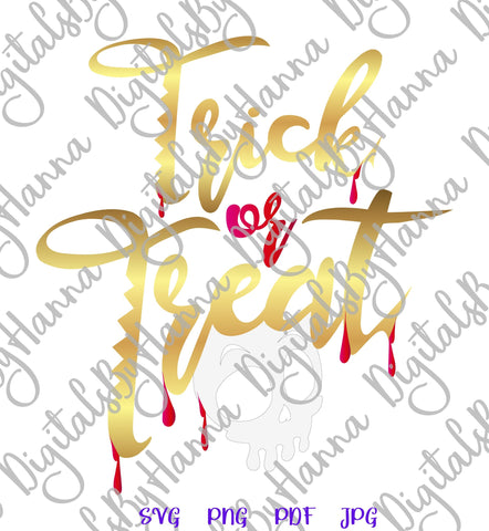 Happy Halloween Trick or Treat Print & Cut SVG Digitals by Hanna 