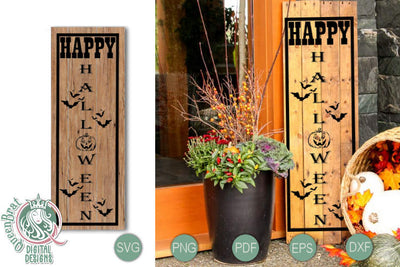 Happy Halloween Vertical SVG SVG QueenBrat Digital Designs 