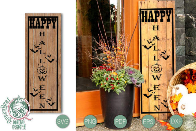 Happy Halloween Vertical SVG SVG QueenBrat Digital Designs 