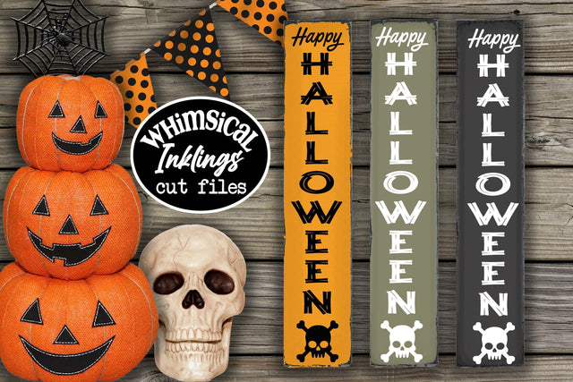 Happy Halloween-Vertical SVG SVG Whimsical Inklings 