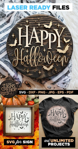 Happy Halloween vintage | Halloween SVG Sign SVG The Vintage Signs Shop 