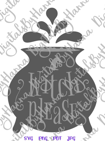 Happy Halloween Witch Please Print & Cut SVG Digitals by Hanna 