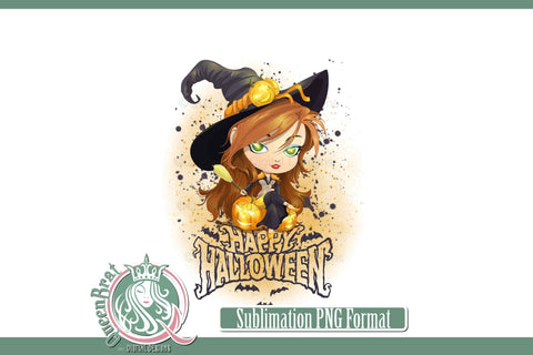 Happy Halloween Witch Sublimation Sublimation QueenBrat Digital Designs 