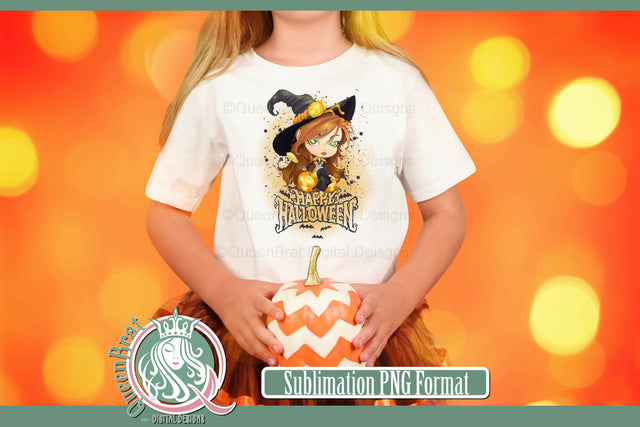 Happy Halloween Witch Sublimation Sublimation QueenBrat Digital Designs 
