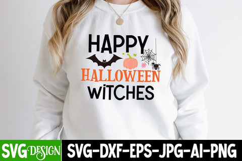 Happy Halloween Witches SVG Cut File, Happy Halloween Witches Sublimation PNG, Halloween Sublimation PNG, Halloween SVG Bundle,Halloween SVG Quotes,Halloween PNG, Halloween SVG SVG BlackCatsMedia 