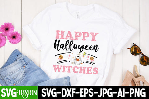 Happy Halloween Witches SVG Cut File , Happy Halloween Witches Sublimation PNG, Halloween SVG Cut File, Halloween SVG Quotes SVG BlackCatsMedia 