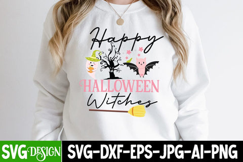 Happy Halloween Witches SVG Cut File, Happy Halloween Witches SVG Quote,Happy Halloween Witches PNG, ,Halloween SVG Sublimation Design, Trick or Treat SVG SVG BlackCatsMedia 