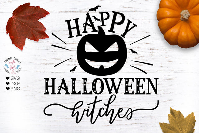 Happy Halloween Witches SVG Graphic House Design 