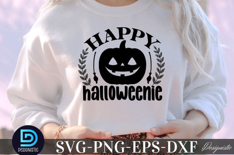 Happy halloweenie, Halloween Dog SVG SVG DESIGNISTIC 