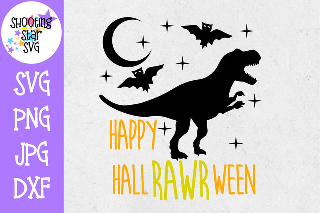 Happy HallRAWRween SVG - Halloween Dinosaur - Halloween SVG SVG ShootingStarSVG 