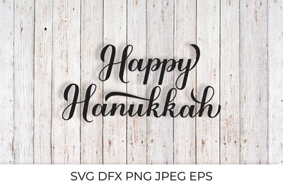 Happy Hanukkah calligraphy hand lettering SVG SVG LaBelezoka 