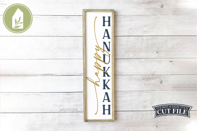 Happy Hanukkah Front Porch Sign SVG SVG LilleJuniper 