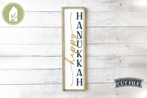 Happy Hanukkah Front Porch Sign SVG SVG LilleJuniper 