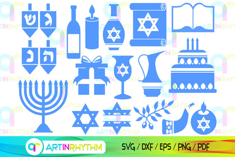 Happy Hanukkah svg bundle SVG Artinrhythm shop 