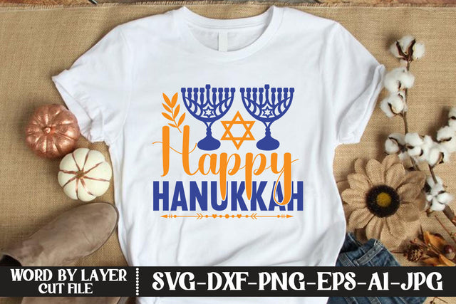 Happy Hanukkah SVG CUT FILE SVG MStudio 