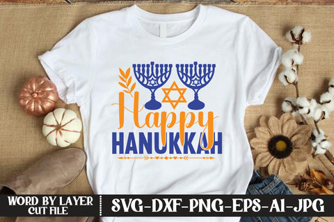 Happy Hanukkah SVG CUT FILE SVG MStudio 