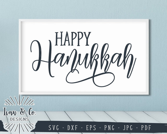 Happy Hanukkah SVG Files | Winter | Holidays | Farmhouse SVG (870238322) SVG Ivan & Co. Designs 