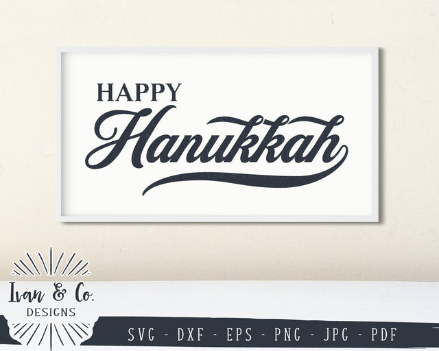 Happy Hanukkah SVG Files | Winter | Holidays | Farmhouse SVG (883673021) SVG Ivan & Co. Designs 