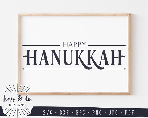 Happy Hanukkah SVG Files | Winter Svg | Holidays Svg | Farmhouse Sign Svg | Commercial Use | Cricut | Silhouette | Digital Cut Files | JPG DXF PNG (1326452151) SVG Ivan & Co. Designs 
