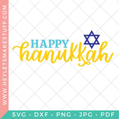 Happy Hanukkah SVG Hey Let's Make Stuff 