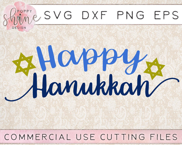 Happy Hanukkah SVG Poppy Shine Design 