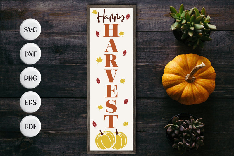 Happy Harvest - Fall Porch Sign SVG SVG CraftLabSVG 