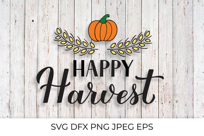 Happy Harvest SVG. Autumn Quote Cut File SVG LaBelezoka 